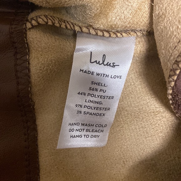 Lulu’s • Take a Ride Brown Vegan Leather Paperbag Waist Shorts - Picture 5 of 10